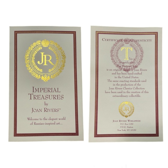 Joan Rivers Imperial Treasures Portrait Egg - Original Box - Picture 8 of 12